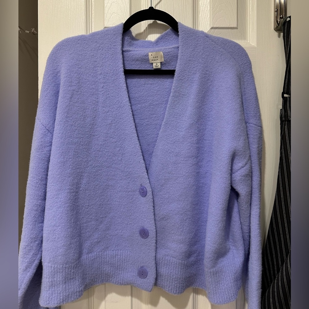 A New Day Light Purple Cardigan Medium